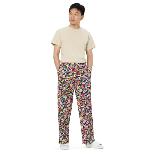 Painted Velocity on a Wide-Leg Pants