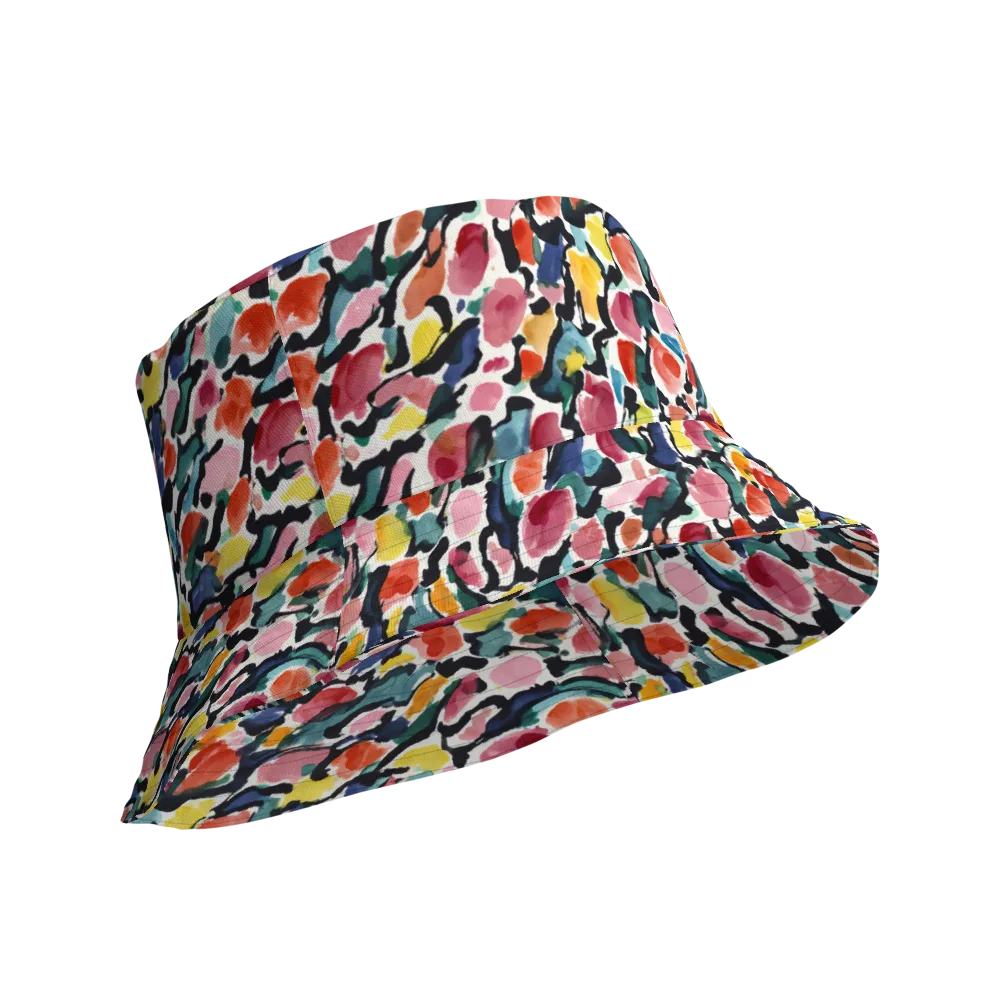 Painted Velocity on Reversible Bucket Hat — Product details Outside