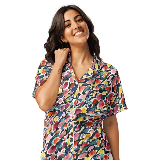 Painted Velocity on a Women's Short Sleeve Pajama Top