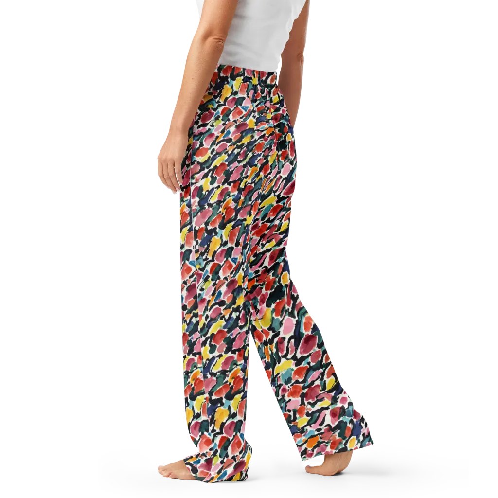 Painted Velocity on Women's Pajama Pants — Left
