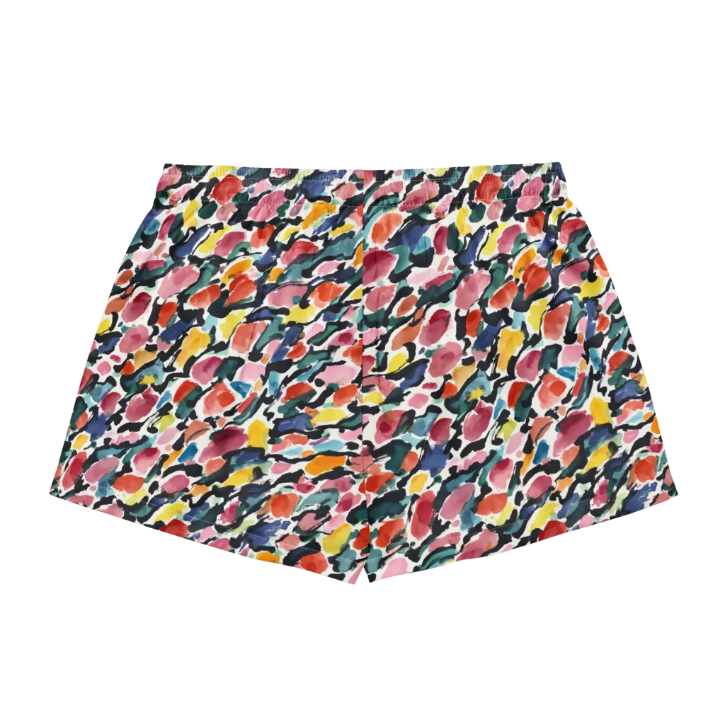 Painted Velocity on Women's Pajama Shorts — Back