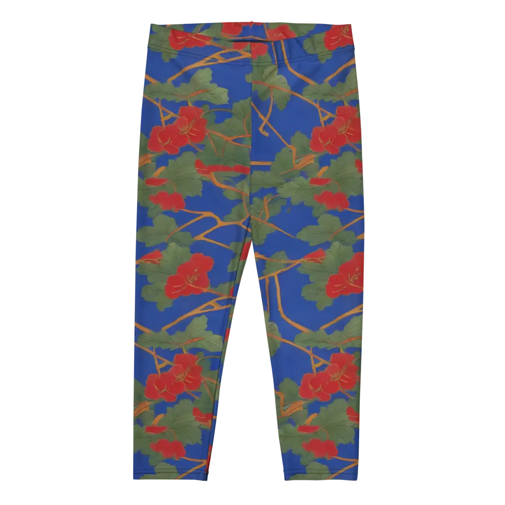 Scarlet Vine on Capri Leggings — Front