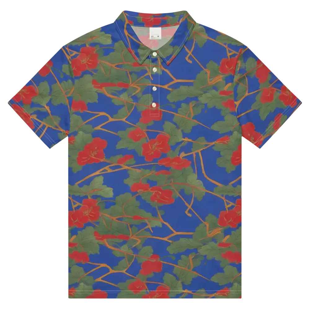 Scarlet Vine on Men's Slim Fit Polo Shirt — Front