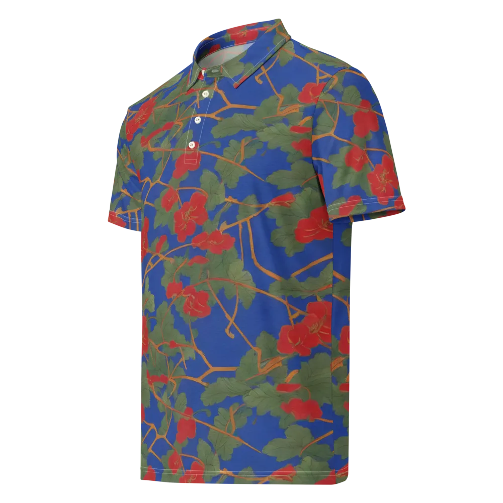 Scarlet Vine on Men's Slim Fit Polo Shirt — Left Front