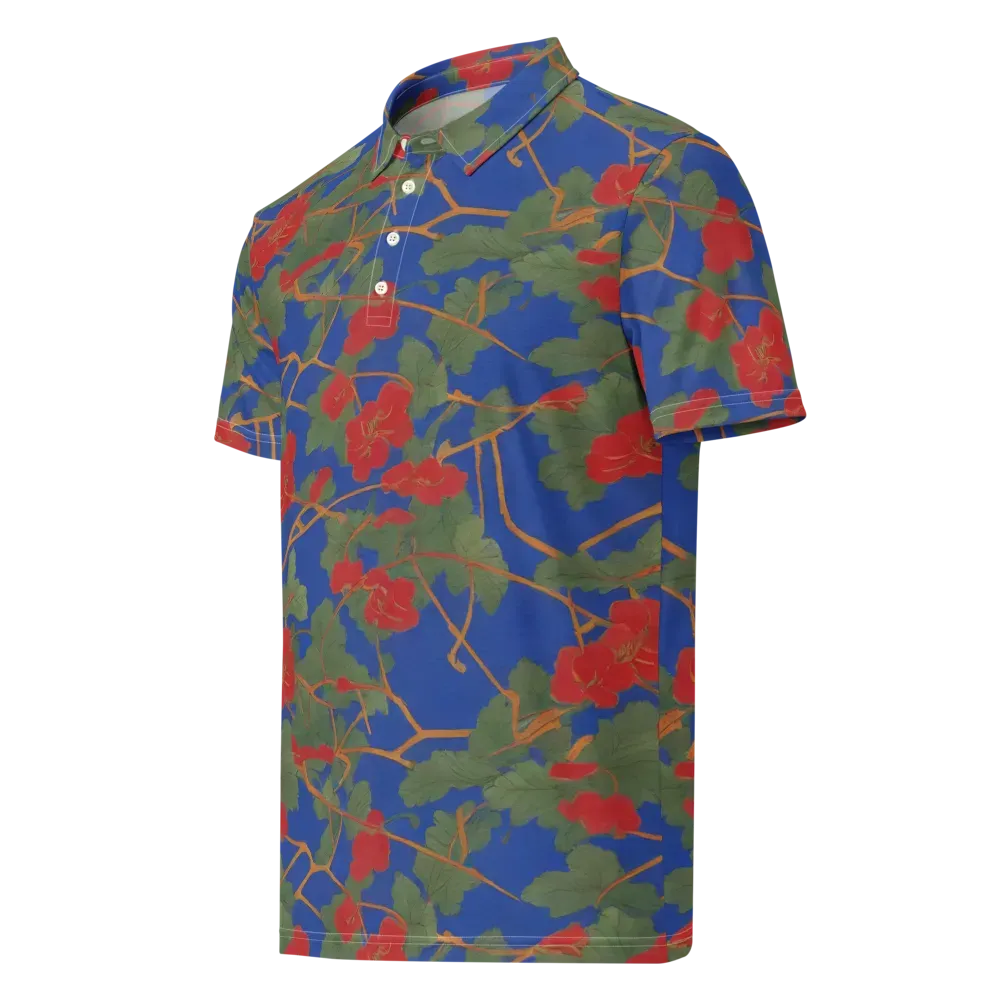 Scarlet Vine on Men's Slim Fit Polo Shirt — Left Front