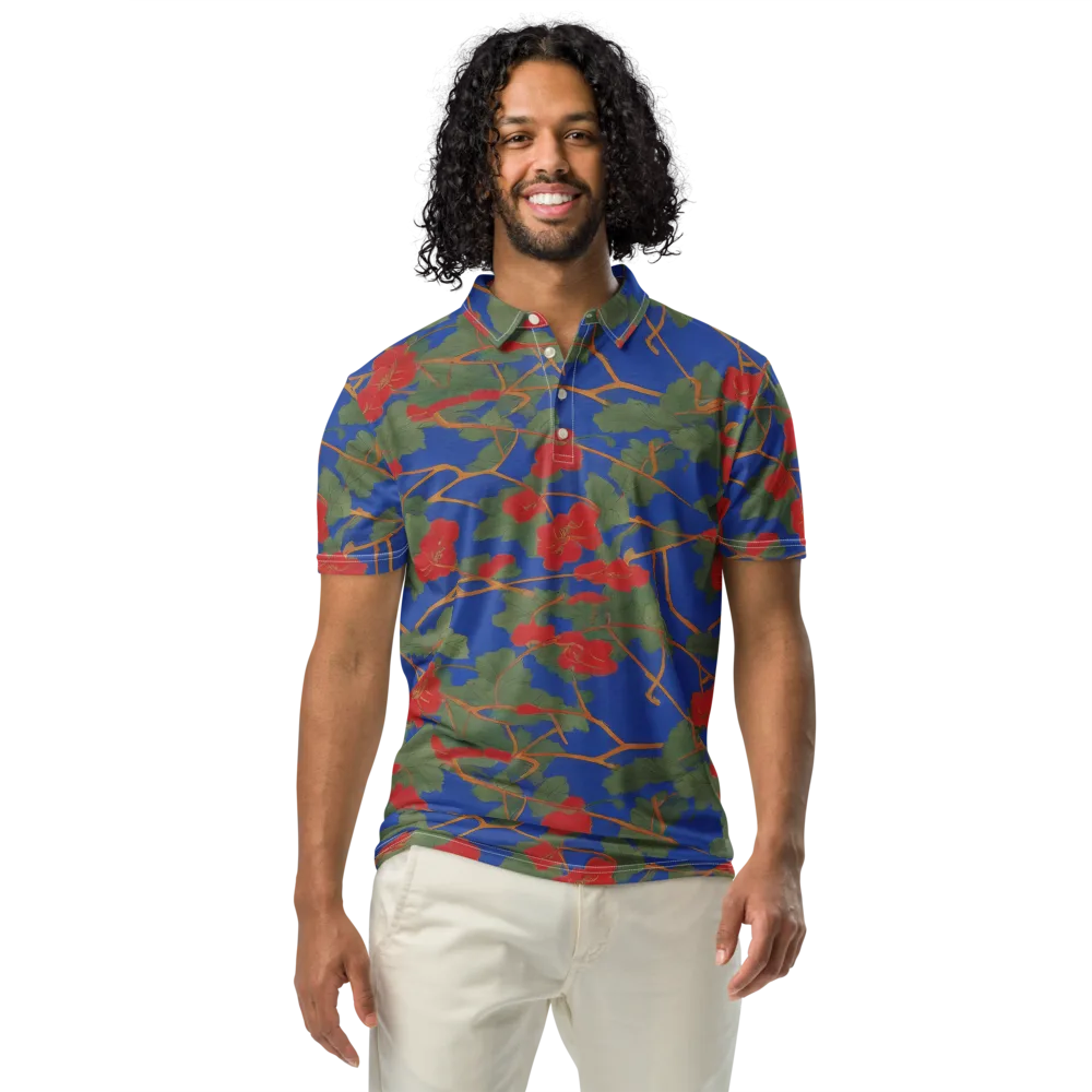 Scarlet Vine on Men's Slim Fit Polo Shirt — Front