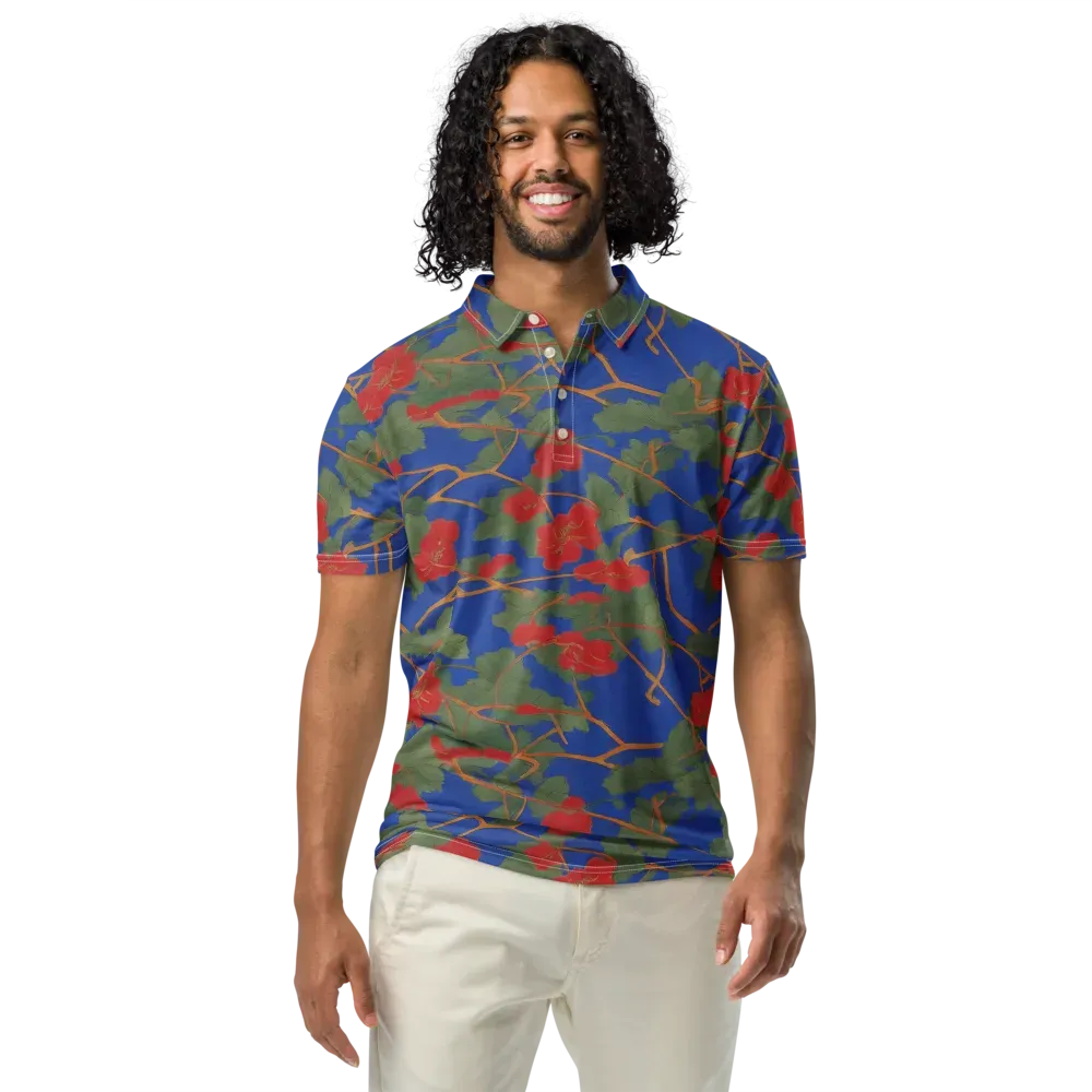 Scarlet Vine on Men's Slim Fit Polo Shirt — Front