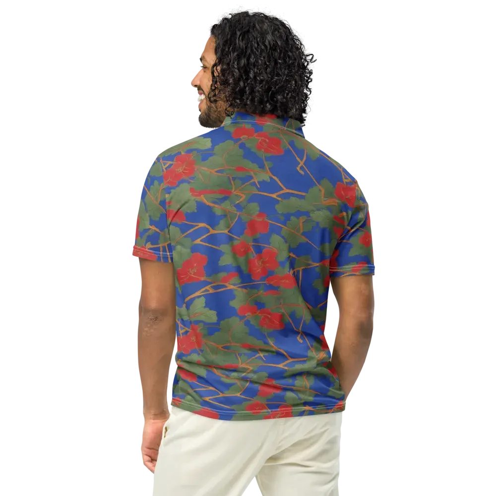 Scarlet Vine on Men's Slim Fit Polo Shirt — Back