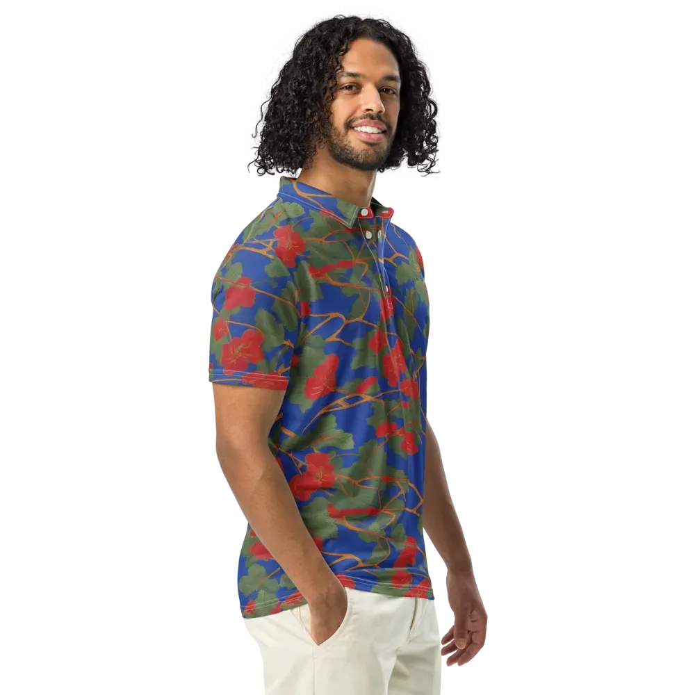 Scarlet Vine on Men's Slim Fit Polo Shirt — Right Front