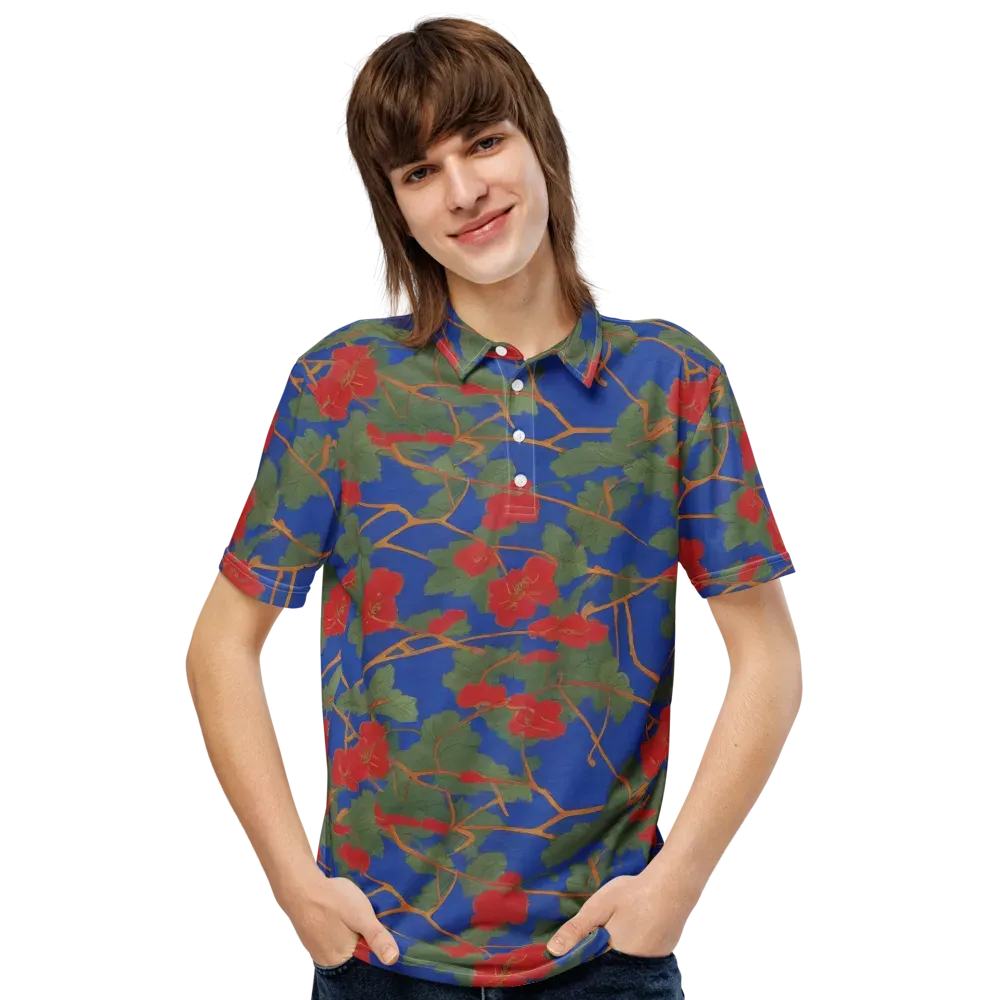 Scarlet Vine on Men's Slim Fit Polo Shirt — Front