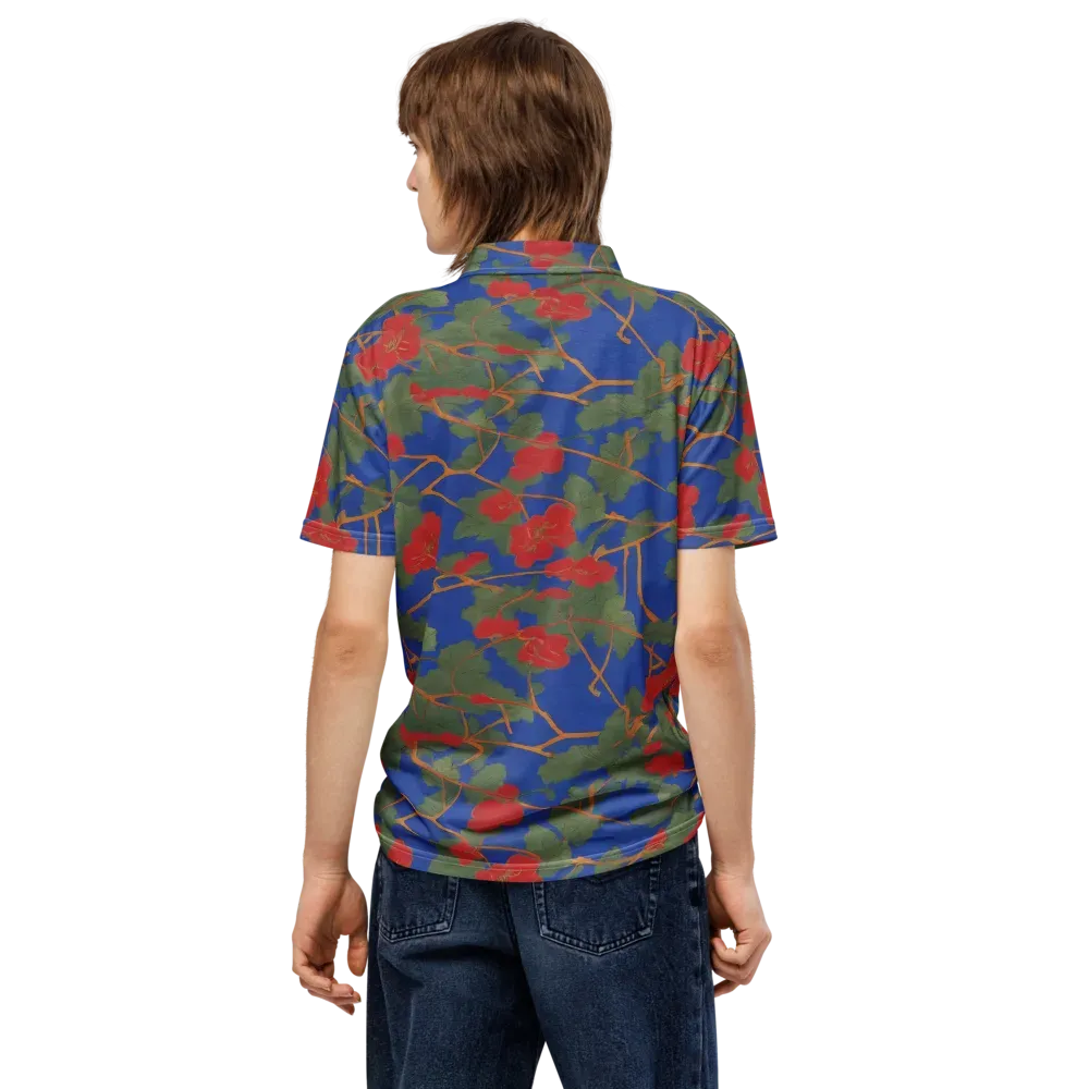 Scarlet Vine on Men's Slim Fit Polo Shirt — Back
