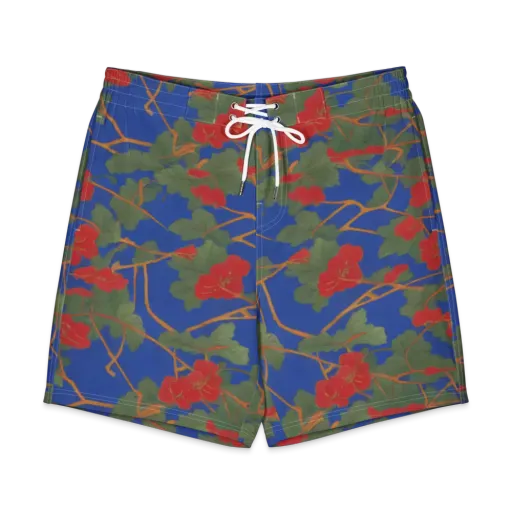 Scarlet Vine on a Men's Board Shorts