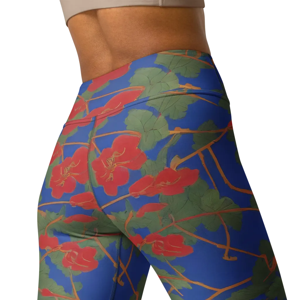 Scarlet Vine on Yoga Leggings — Back