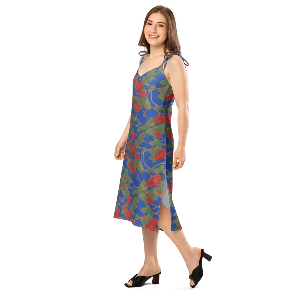 Scarlet Vine on Slip Dress — Left Front