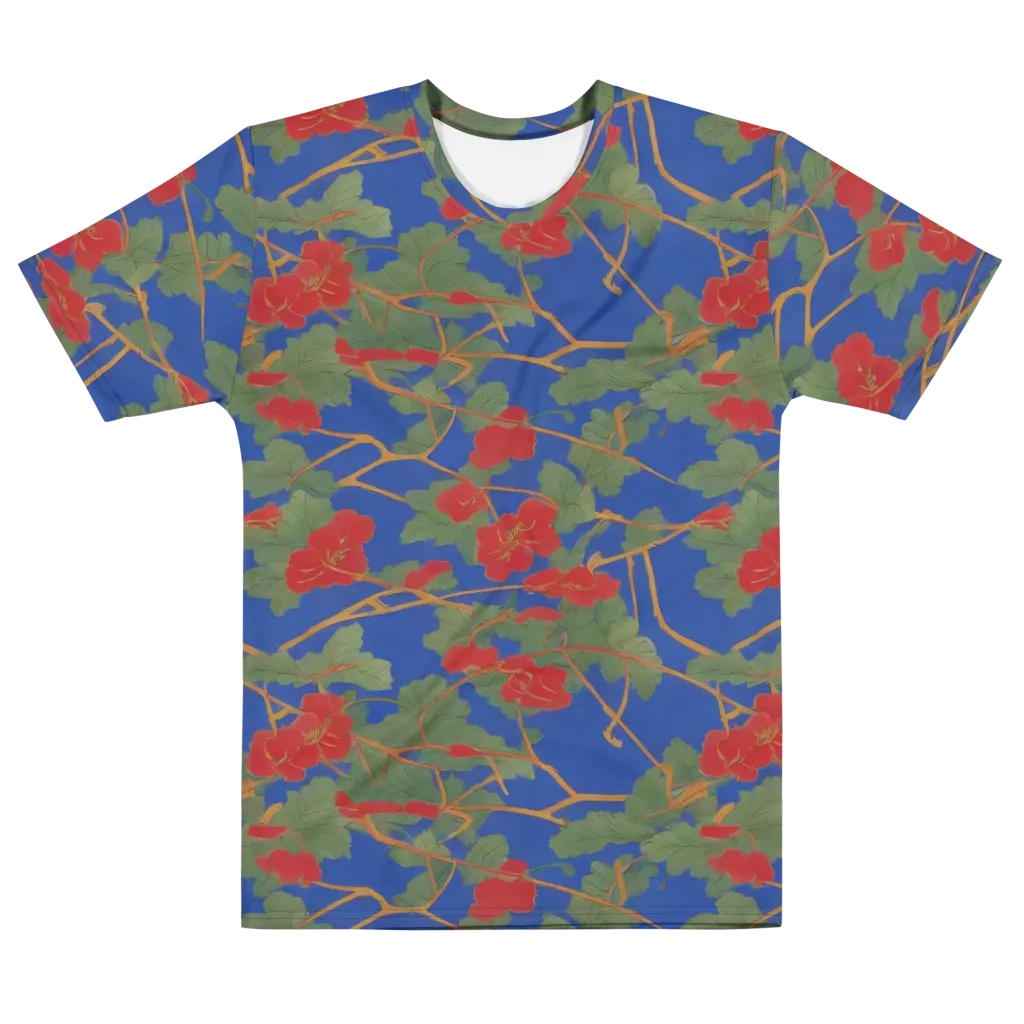 Scarlet Vine on Men's Cotton Crew Neck T-Shirt — Front