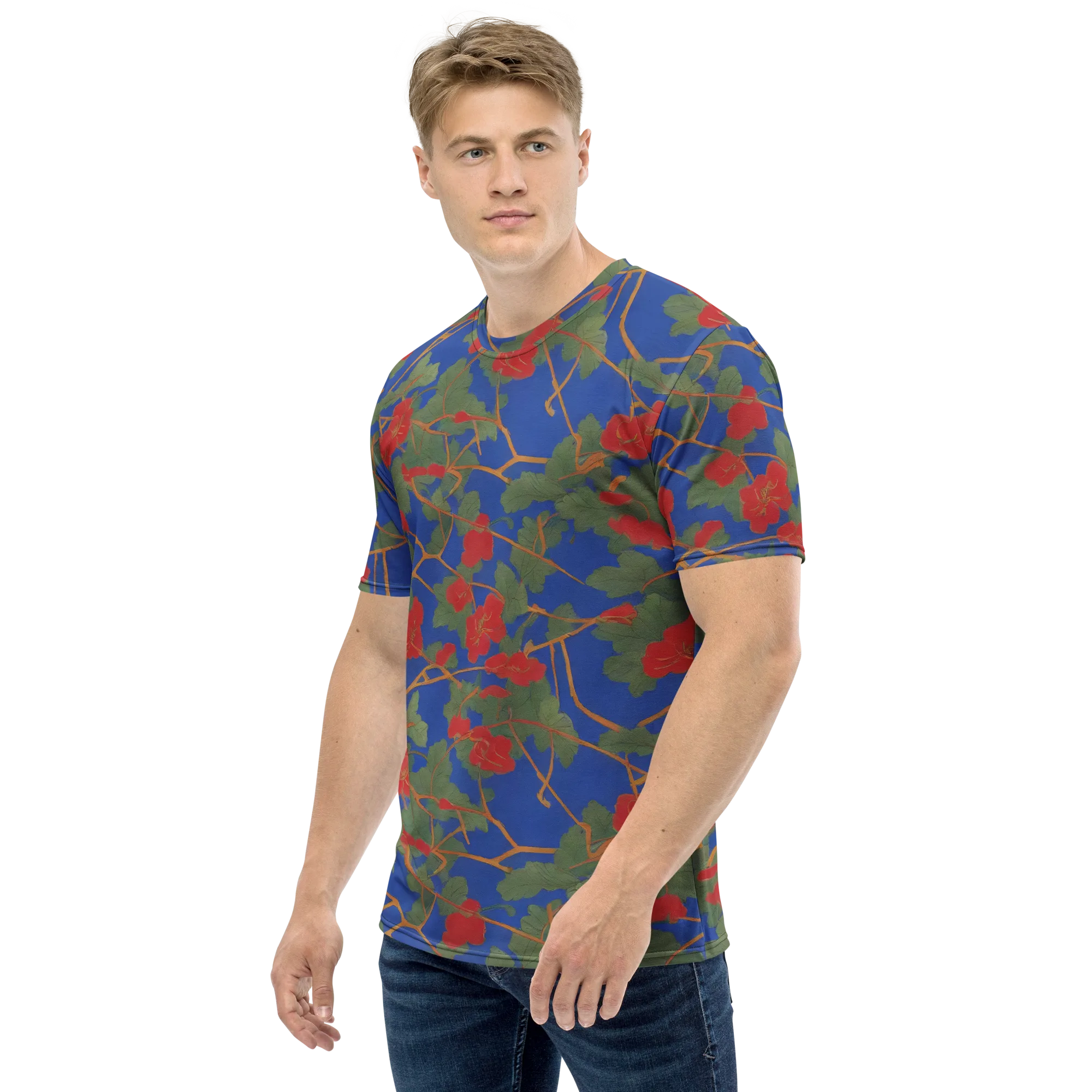 Scarlet Vine on Men's Crew Neck T-Shirt — Left