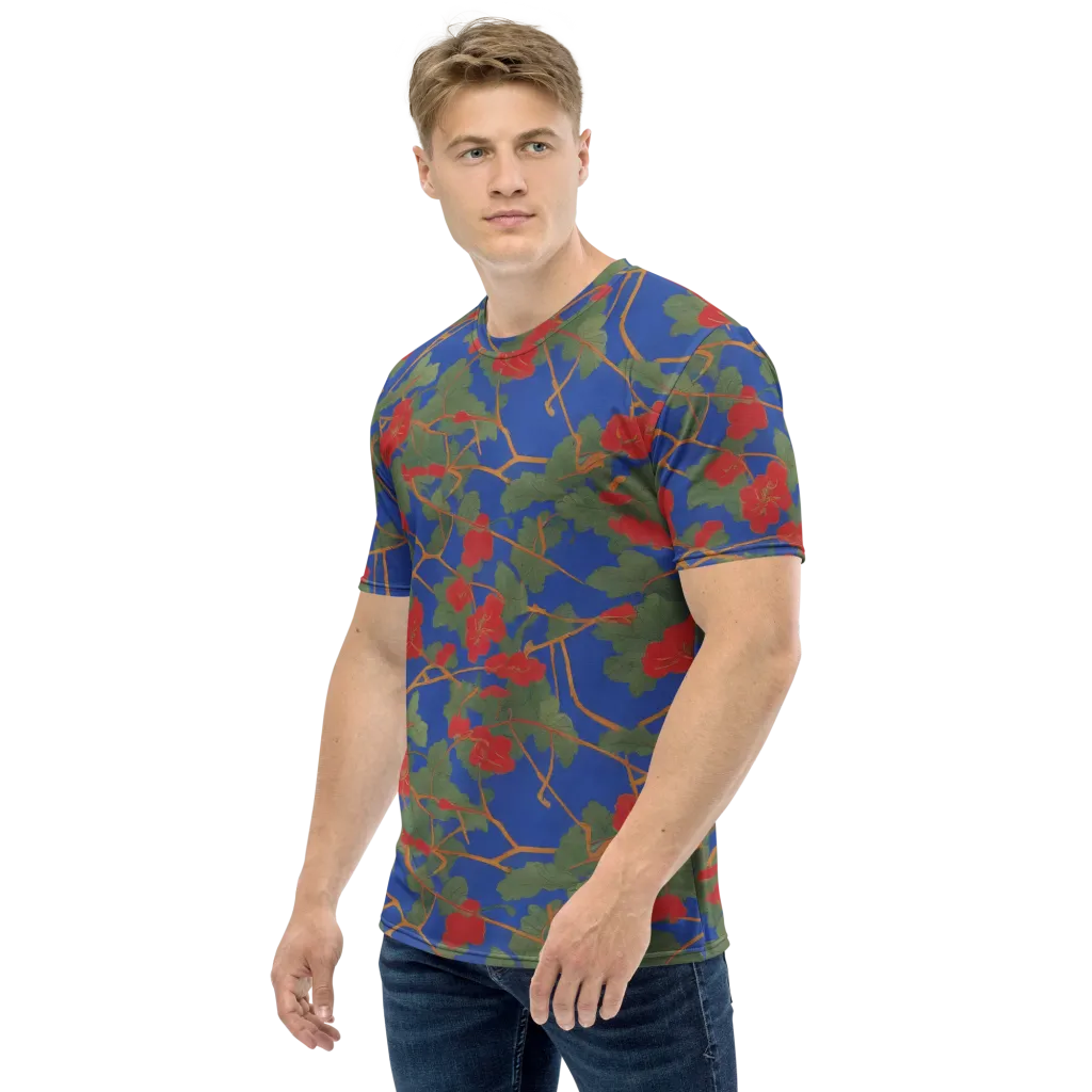 Scarlet Vine on Men's Crew Neck T-Shirt — Left