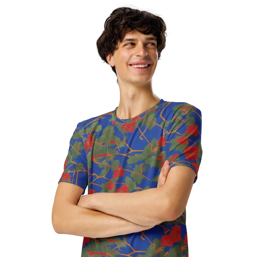 Scarlet Vine on Men's Crew Neck T-Shirt — Left Front