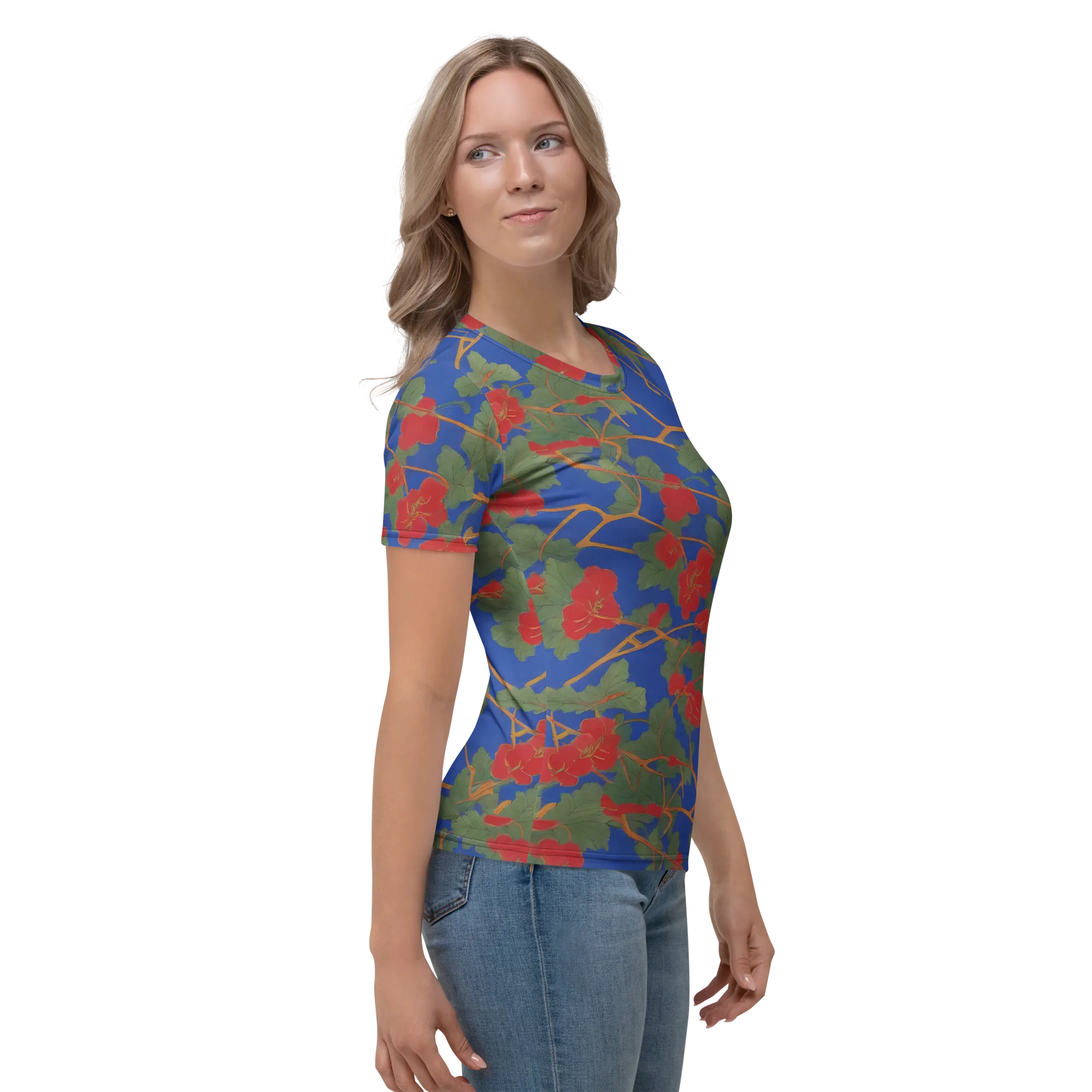 Scarlet Vine on Women's Crew Neck T-Shirt — Right