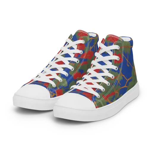 Scarlet Vine on a Women's High Top Canvas Shoes