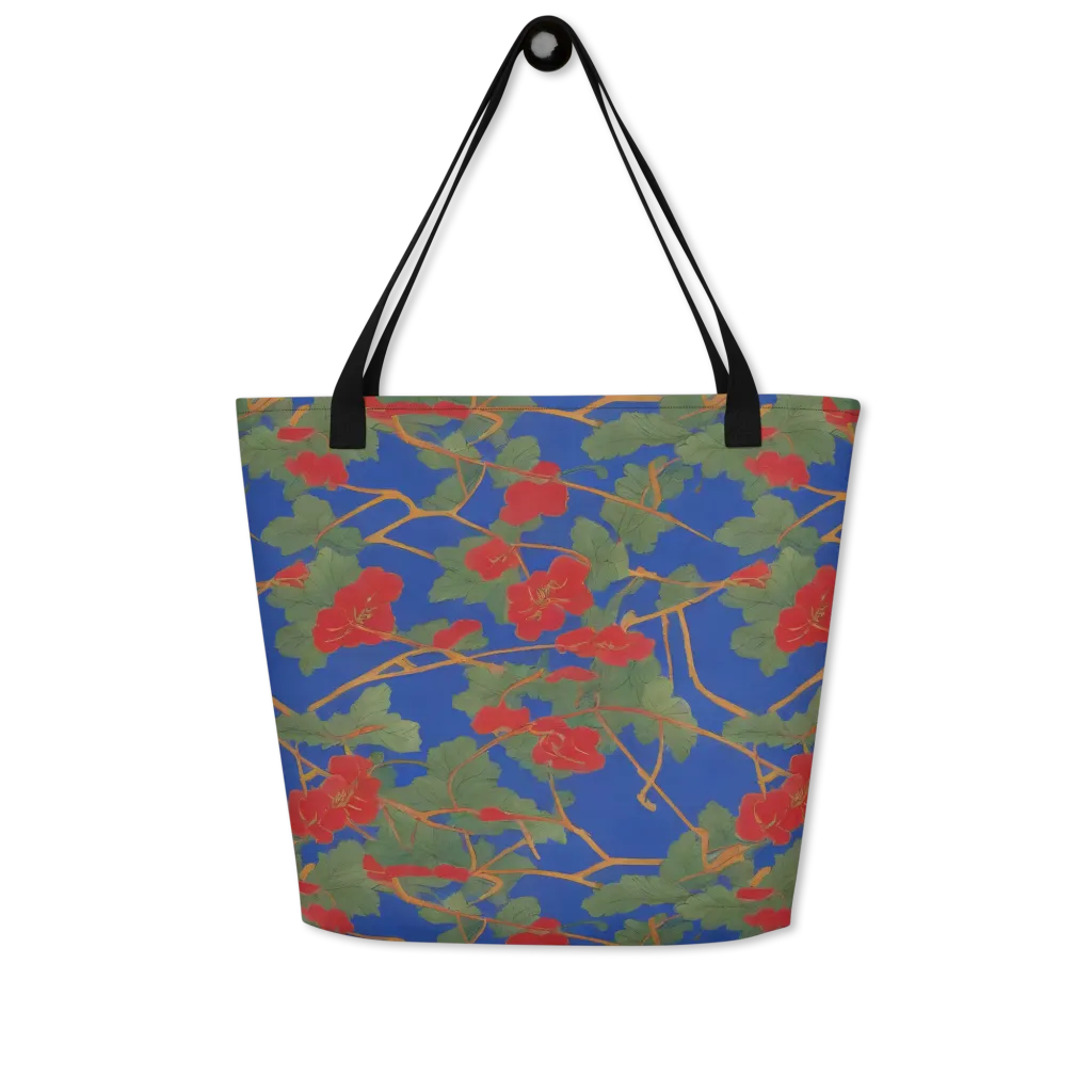 Scarlet Vine on Large Tote Bag W/ Pocket — Front