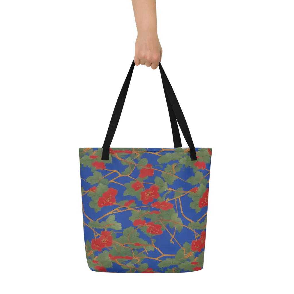 Scarlet Vine on Large Tote Bag W/ Pocket — Front