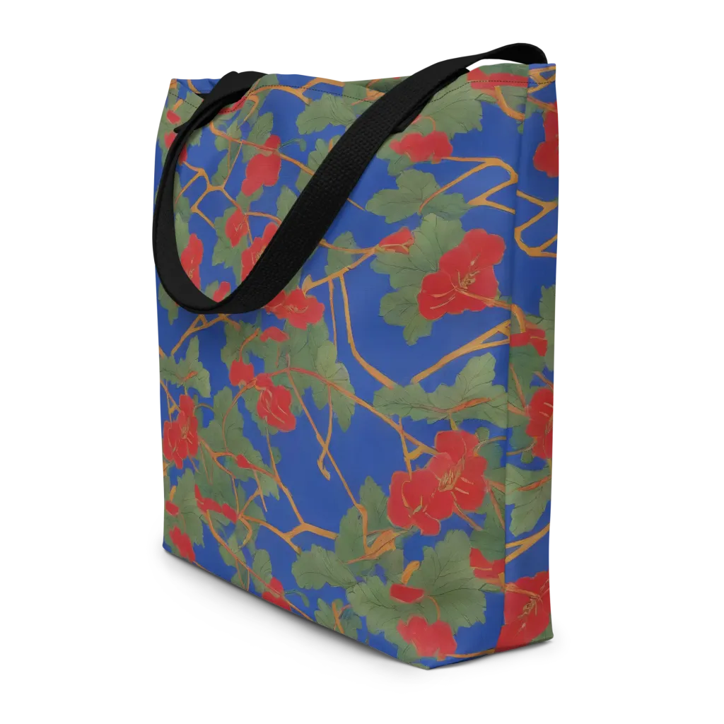 Scarlet Vine on Large Tote Bag W/ Pocket — Front