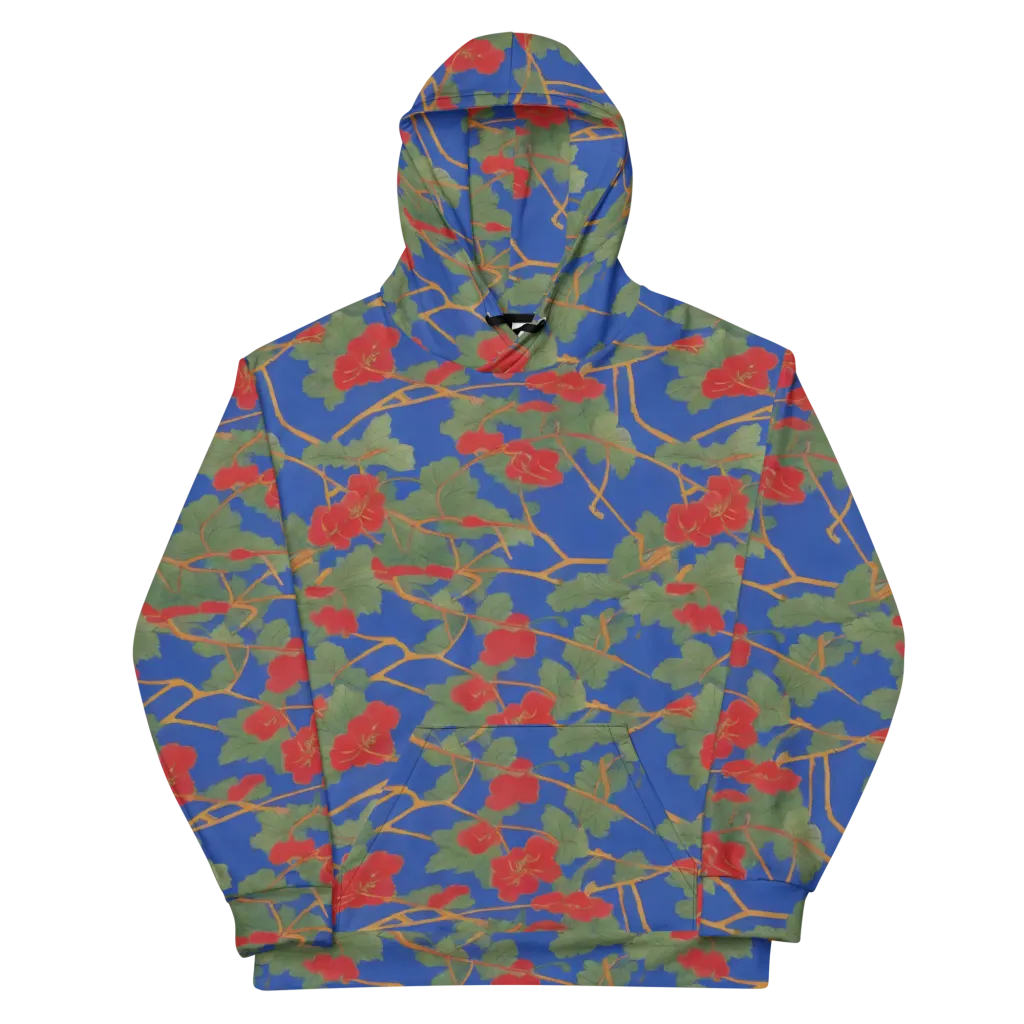 Scarlet Vine on Cotton Hoodie — Front