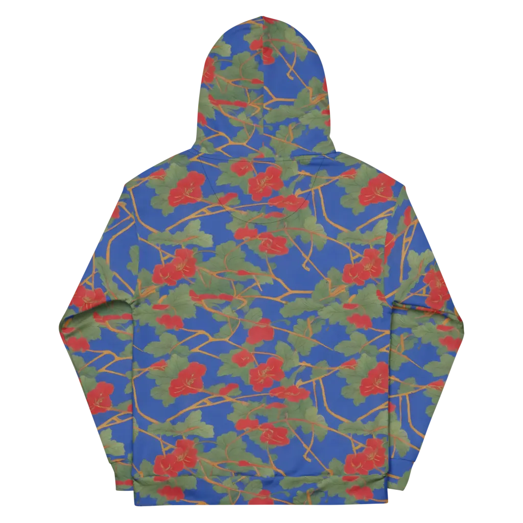 Scarlet Vine on Cotton Hoodie — Back