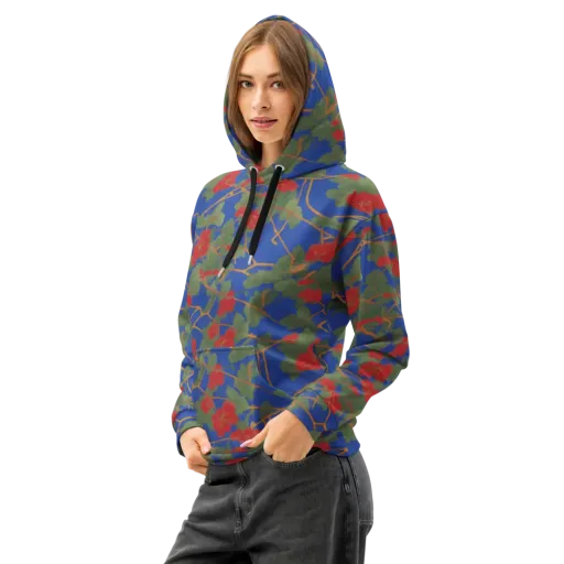 Scarlet Vine on a Cotton Hoodie