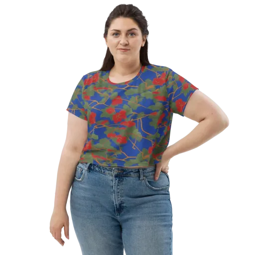 Scarlet Vine on a Crop Tee