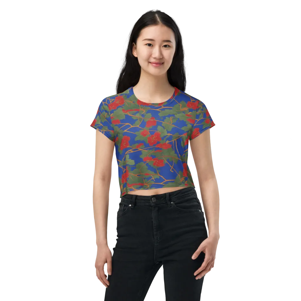 Scarlet Vine on Crop Tee — Front