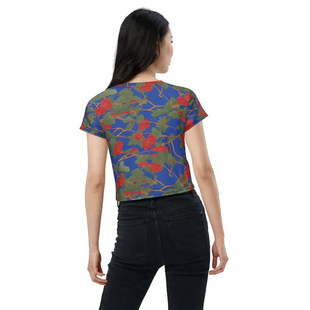 Scarlet Vine on Crop Tee — Back