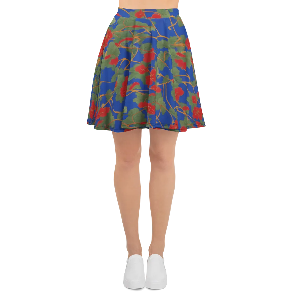 Scarlet Vine on Skater Skirt — Front
