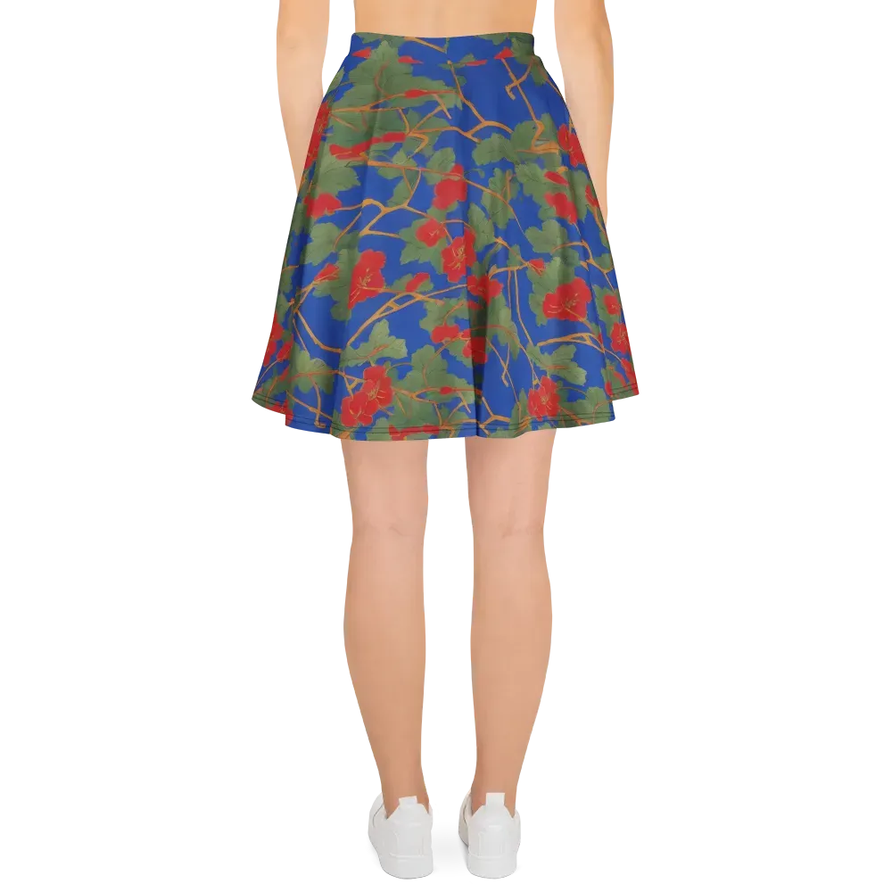 Scarlet Vine on Skater Skirt — Back