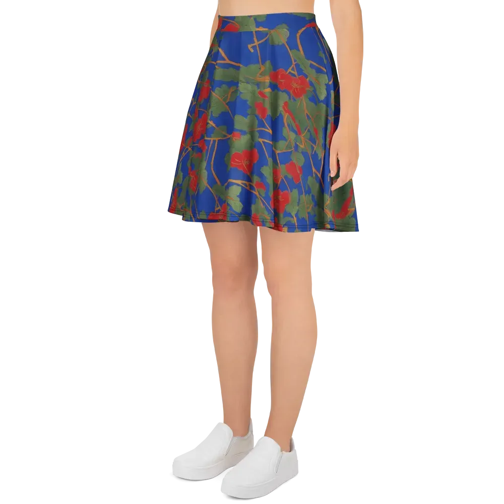 Scarlet Vine on Skater Skirt — Left