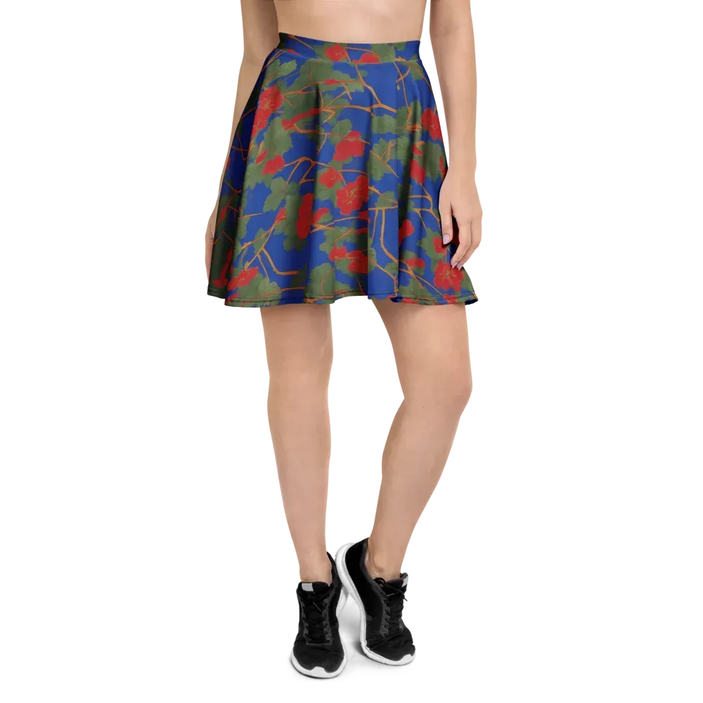 Scarlet Vine on Skater Skirt — Front