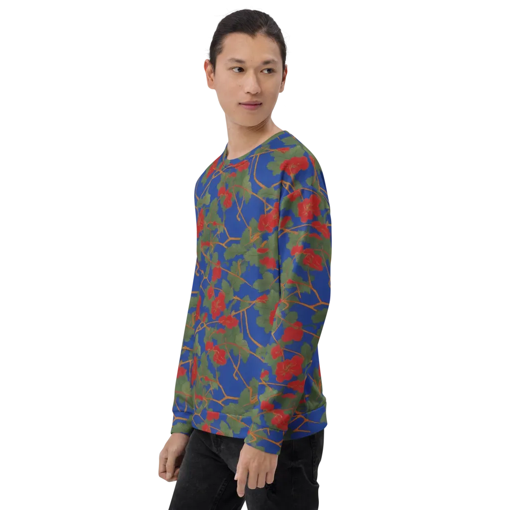 Scarlet Vine on Sweatshirt — Left Front