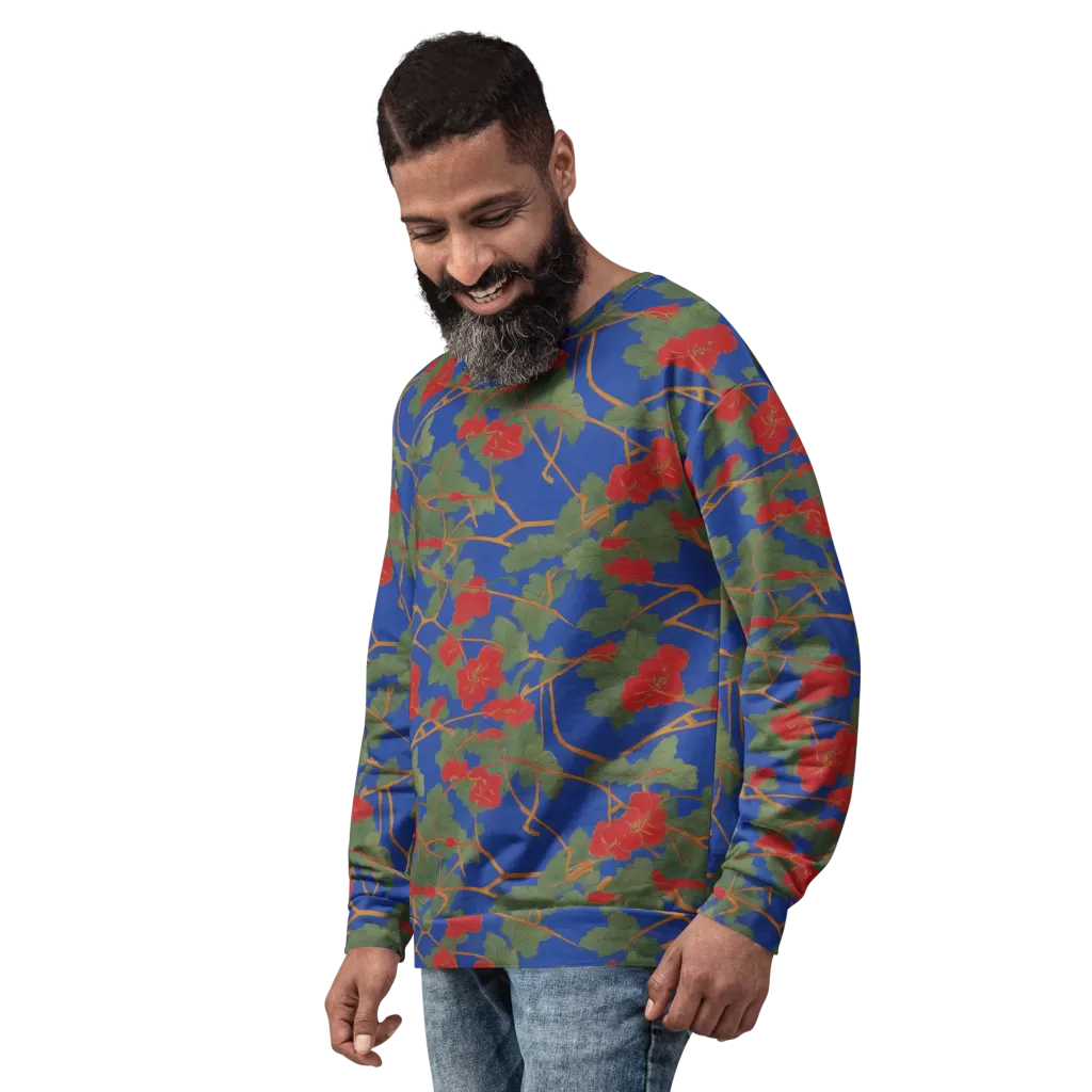 Scarlet Vine on Sweatshirt — Left Front