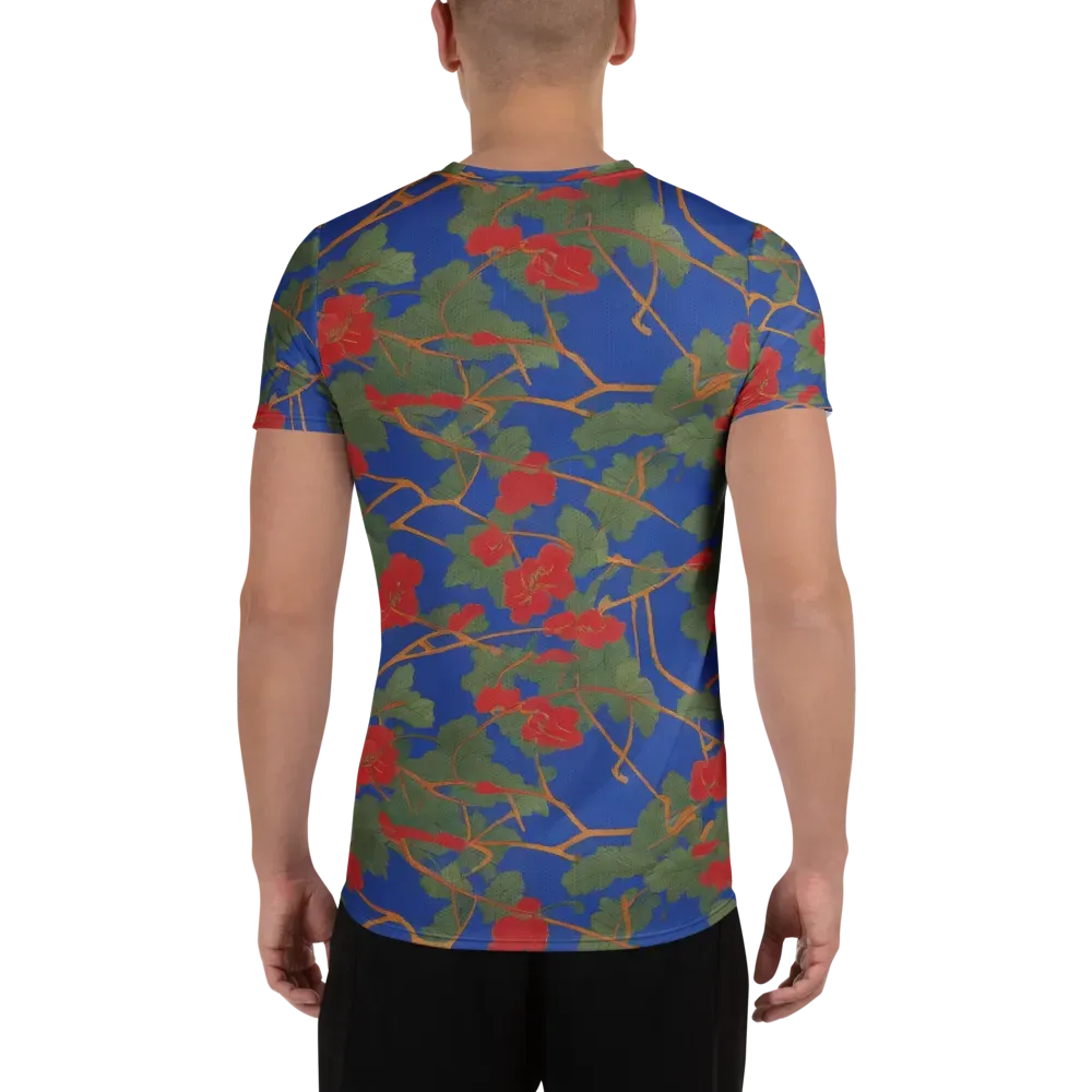 Scarlet Vine on Men's Athletic T-Shirt — Back