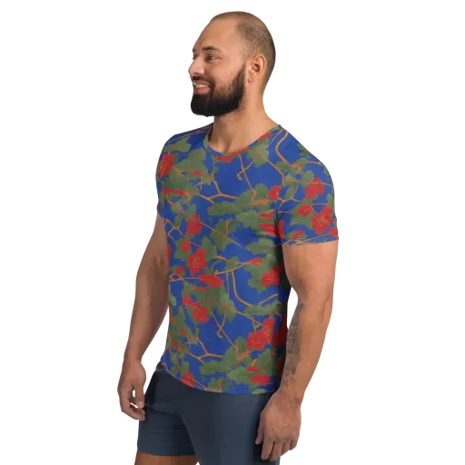 Scarlet Vine on a Men's Athletic T-Shirt