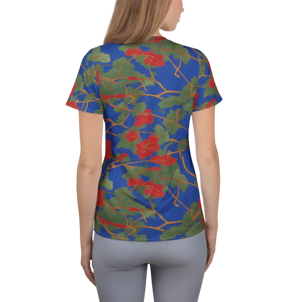 Scarlet Vine on Women's Athletic T-Shirt — Back