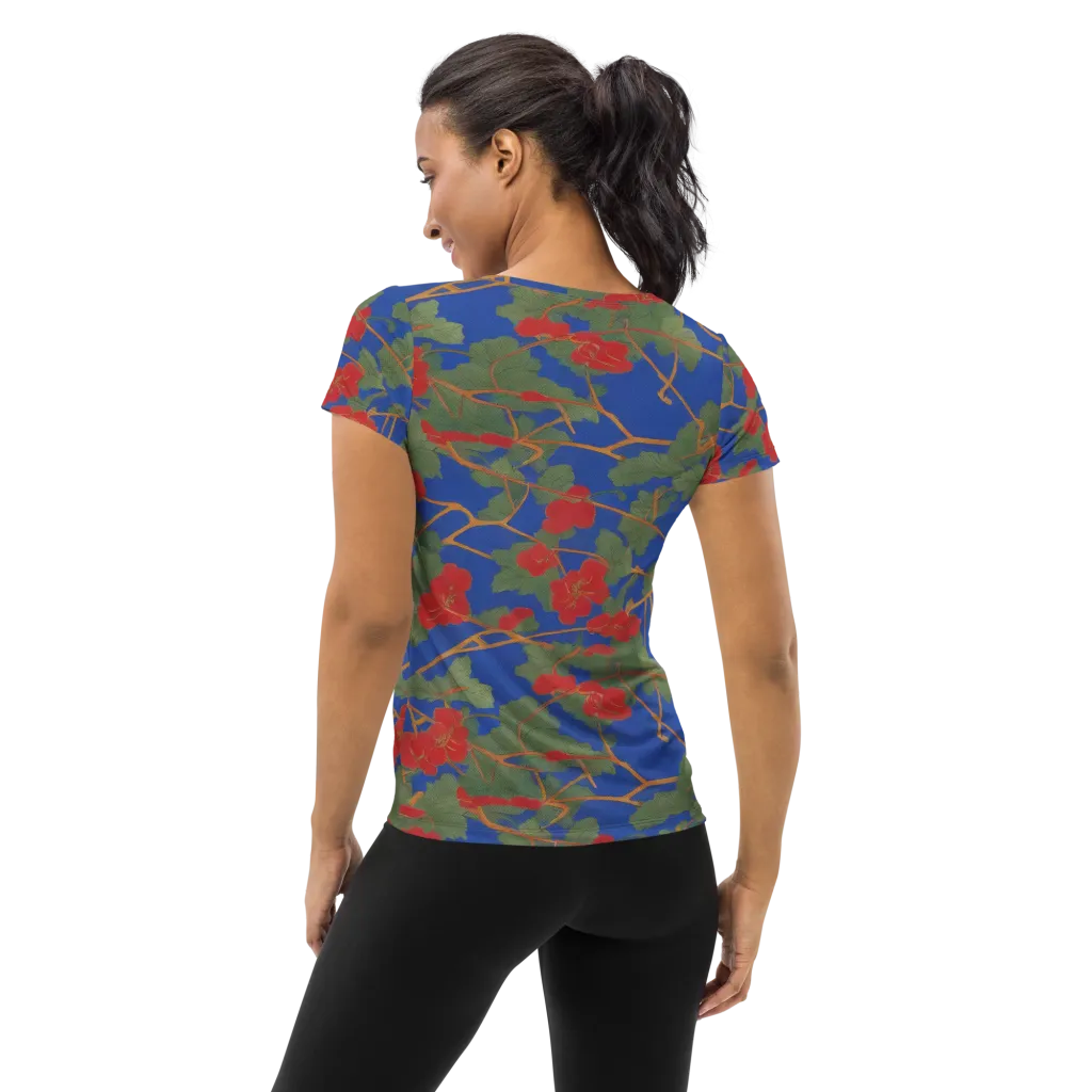 Scarlet Vine on Women's Athletic T-Shirt — Back