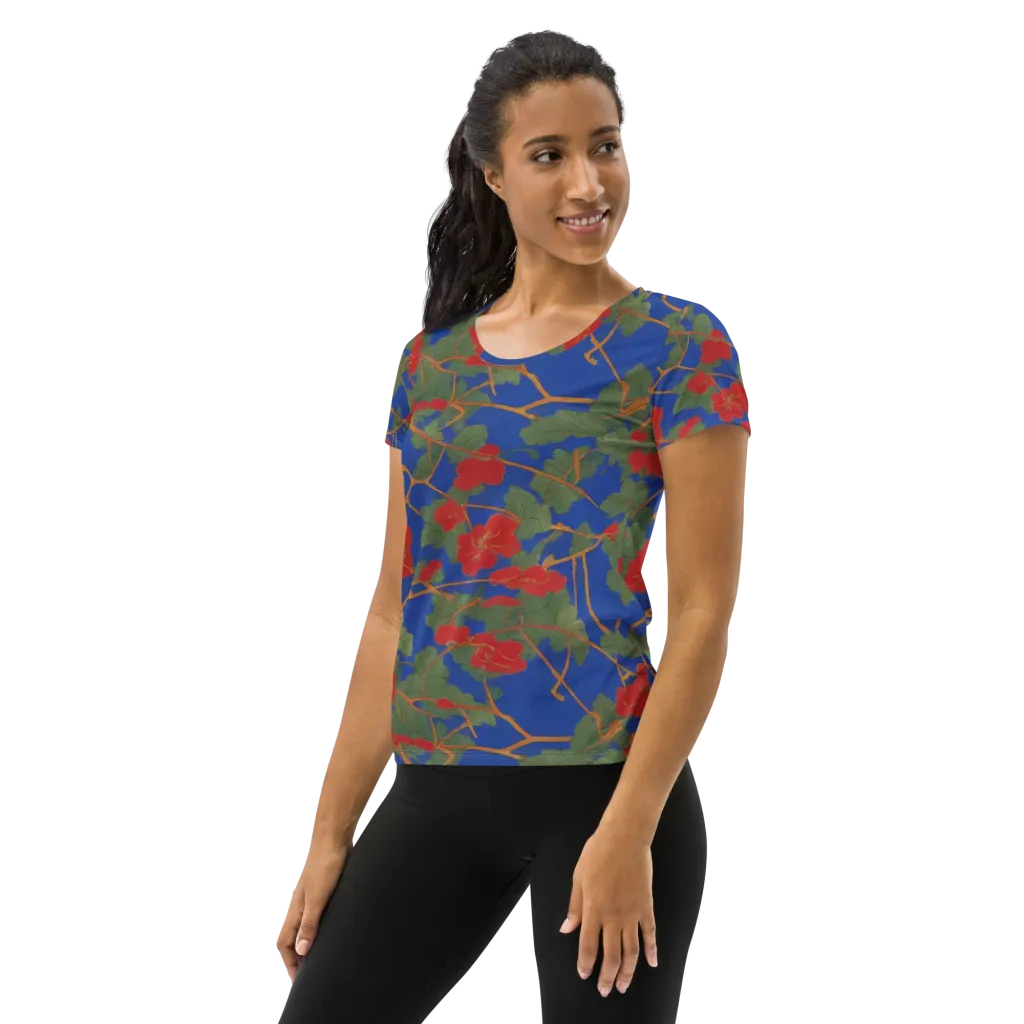 Scarlet Vine on Women's Athletic T-Shirt — Left