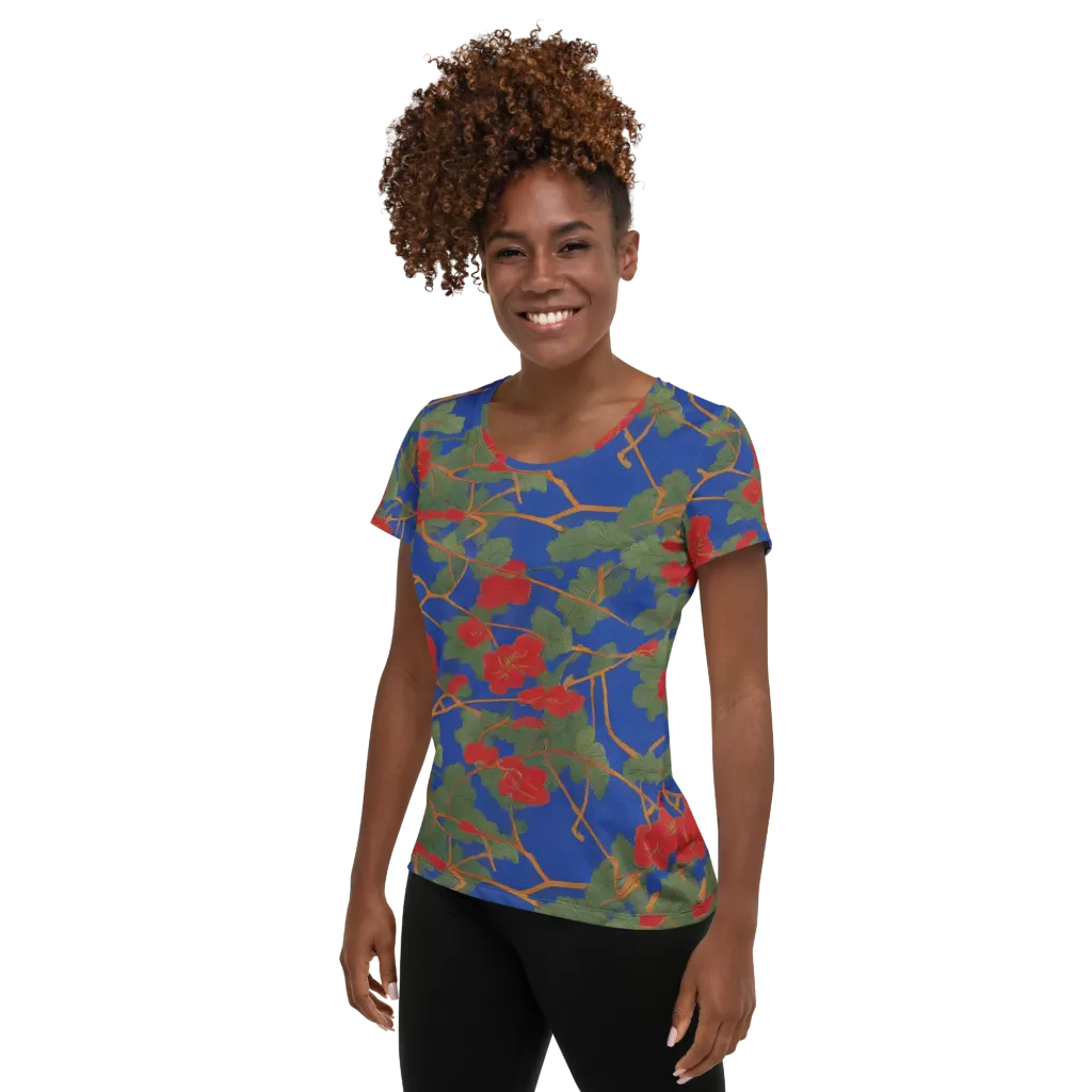 Scarlet Vine on Women's Athletic T-Shirt — Left