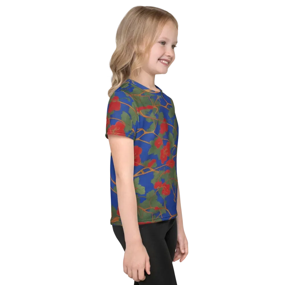 Scarlet Vine on Kids Crew Neck T-Shirt — Right