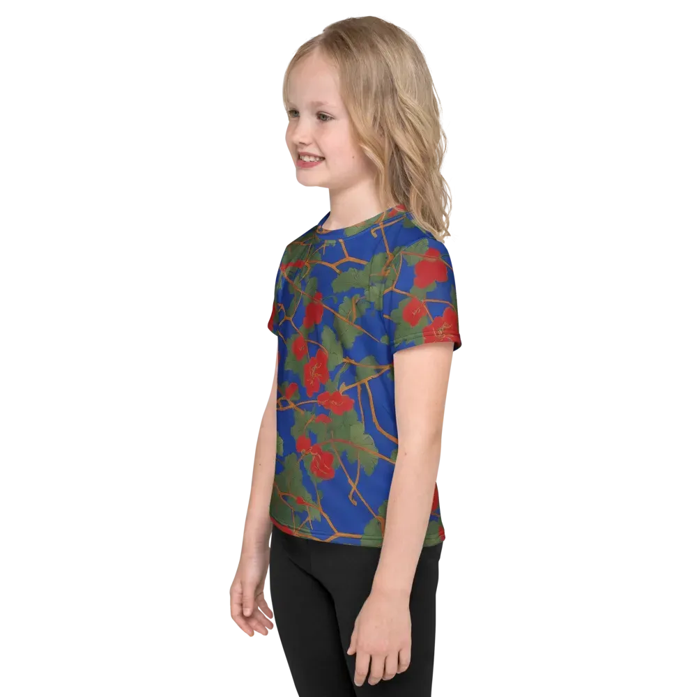 Scarlet Vine on Kids Crew Neck T-Shirt — Left