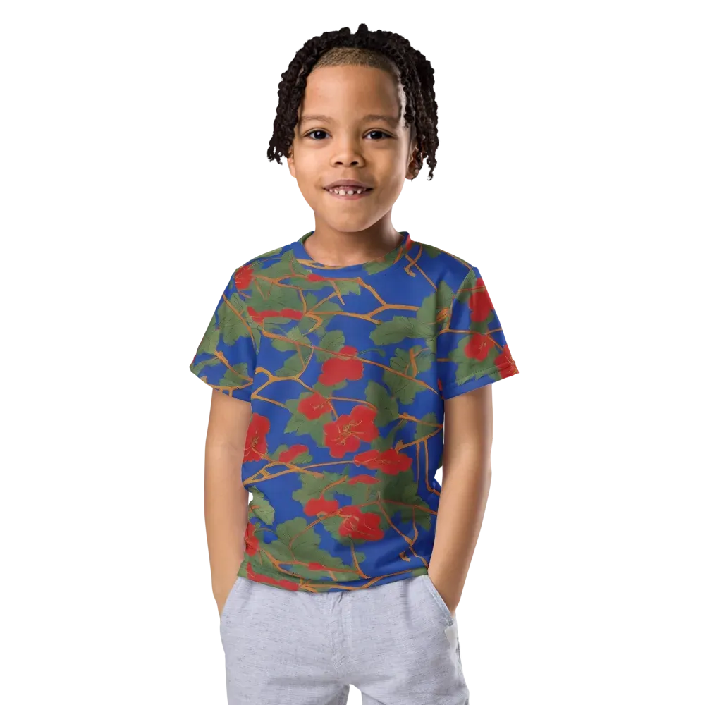 Scarlet Vine on Kids Crew Neck T-Shirt — Front