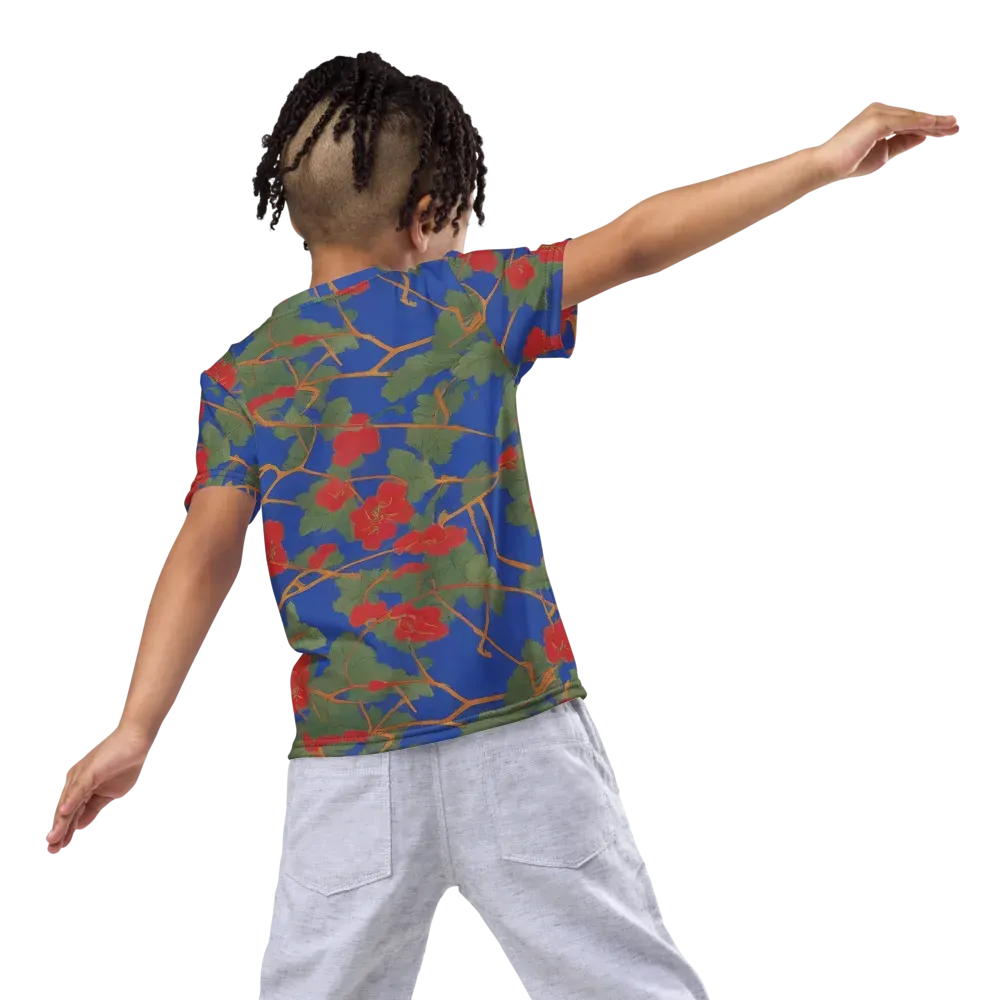 Scarlet Vine on Kids Crew Neck T-Shirt — Back