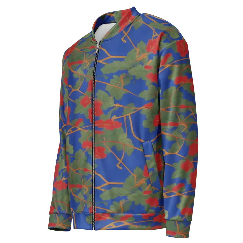 Scarlet Vine on Bomber Jacket — Left Front